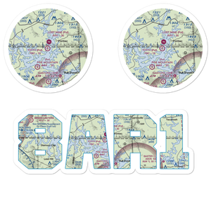 Totty Field Airport (8AR1) VFR Sectional Sticker Pack