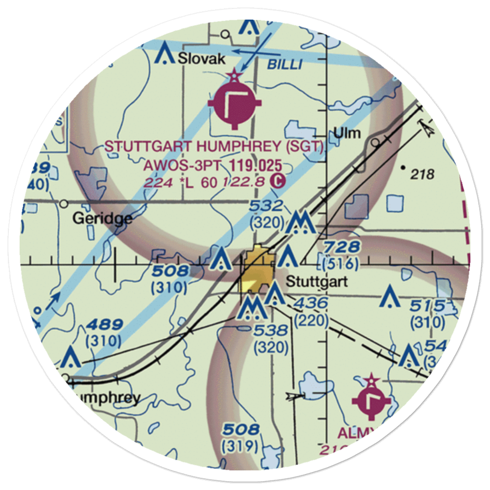 Hargrove Airport (8AR0) VFR Sectional Sticker (20 mile) 