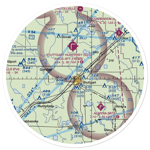 Hargrove Airport (8AR0) VFR Sectional Sticker (30 mile)