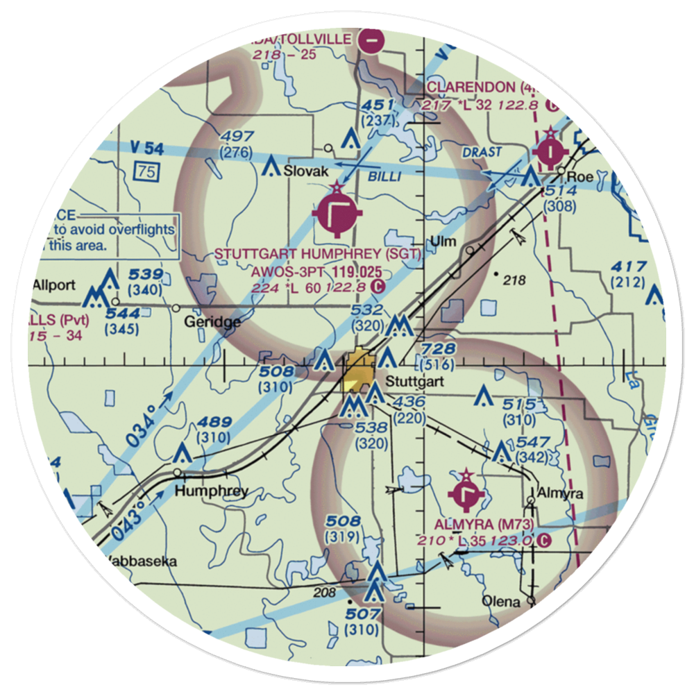 Hargrove Airport (8AR0) VFR Sectional Sticker (30 mile) 