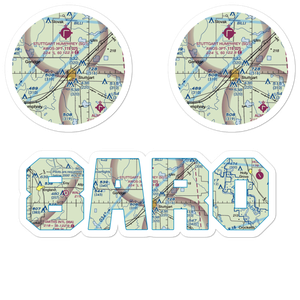 Hargrove Airport (8AR0) VFR Sectional Sticker Pack