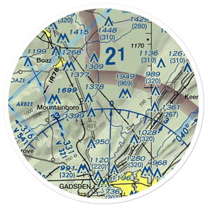 Fricks Field Airport (8AL3) VFR Sectional Sticker (20 mile)
