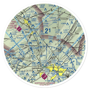 Fricks Field Airport (8AL3) VFR Sectional Sticker (30 mile)