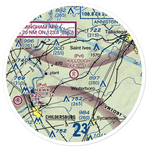 Charles C Killough Field (8AL2) VFR Sectional Sticker (20 mile)