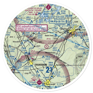 Charles C Killough Field (8AL2) VFR Sectional Sticker (30 mile)
