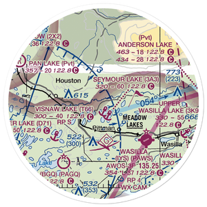 North Cubs Strip Airport (8AK8) VFR Sectional Sticker (20 mile)