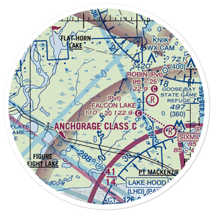 Little Susitna Airport (8AK6) VFR Sectional Sticker (20 mile)