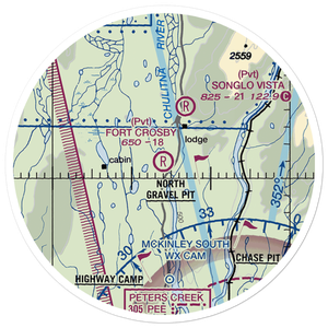 Fort Crosby Airport (8AK5) VFR Sectional Sticker (20 mile)