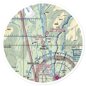Fort Crosby Airport (8AK5) VFR Sectional Sticker (30 mile)