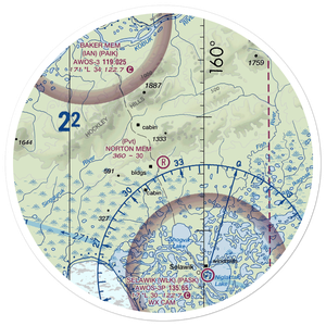 Roland Norton Memorial Airstrip (8AK3) VFR Sectional Sticker (30 mile)