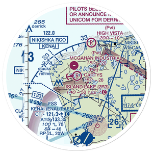 Carty's Airstrip (8AK2) VFR Sectional Sticker (20 mile)