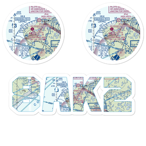 Carty's Airstrip (8AK2) VFR Sectional Sticker Pack