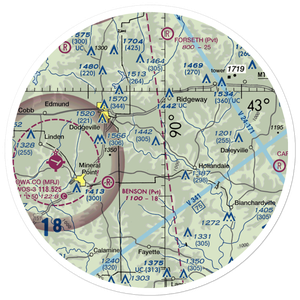 Tuschen Airport (89WI) VFR Sectional Sticker (30 mile)