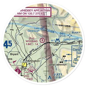 Williams Airpatch Airport (89WA) VFR Sectional Sticker (20 mile)