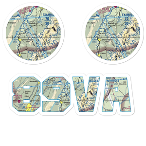 Hidden River Airport (89VA) VFR Sectional Sticker Pack