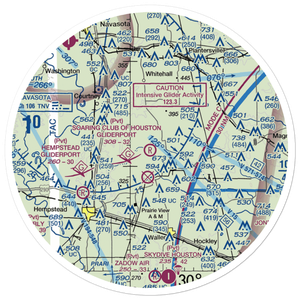 Soaring Club of Houston Gliderport (89TA) VFR Sectional Sticker (30 mile)