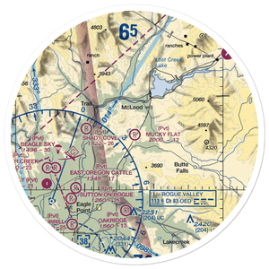 Mucky Flat Airport (89OR) VFR Sectional Sticker (30 mile)