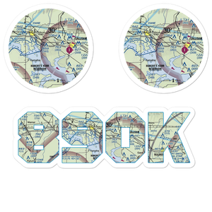 Neversweat Too Airport (89OK) VFR Sectional Sticker Pack
