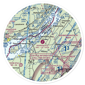 Maxson Airfield (89NY) VFR Sectional Sticker (30 mile)