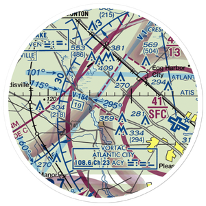 Strawberry Fields Airport (89NJ) VFR Sectional Sticker (20 mile)
