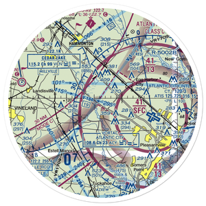 Strawberry Fields Airport (89NJ) VFR Sectional Sticker (30 mile)