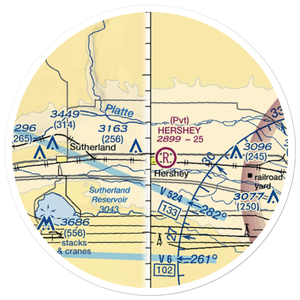 George Airport (89NE) VFR Sectional Sticker (20 mile)