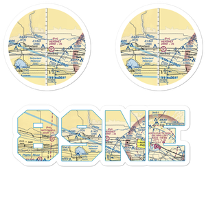 George Airport (89NE) VFR Sectional Sticker Pack