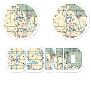 Poleschook Airport (89ND) VFR Sectional Sticker Pack