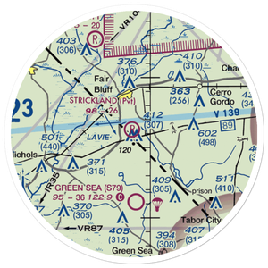Strickland Field (89NC) VFR Sectional Sticker (20 mile)