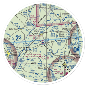 Strickland Field (89NC) VFR Sectional Sticker (30 mile)