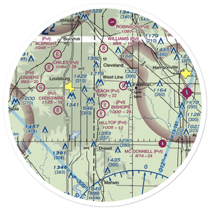 Bishop's Landing Airport (89MO) VFR Sectional Sticker (30 mile)