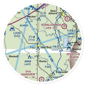 Voges Airstrip (89IS) VFR Sectional Sticker (20 mile)