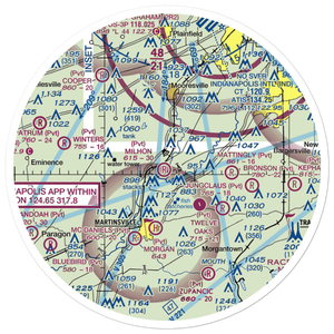 Milhon Airport (89IN) VFR Sectional Sticker (30 mile)