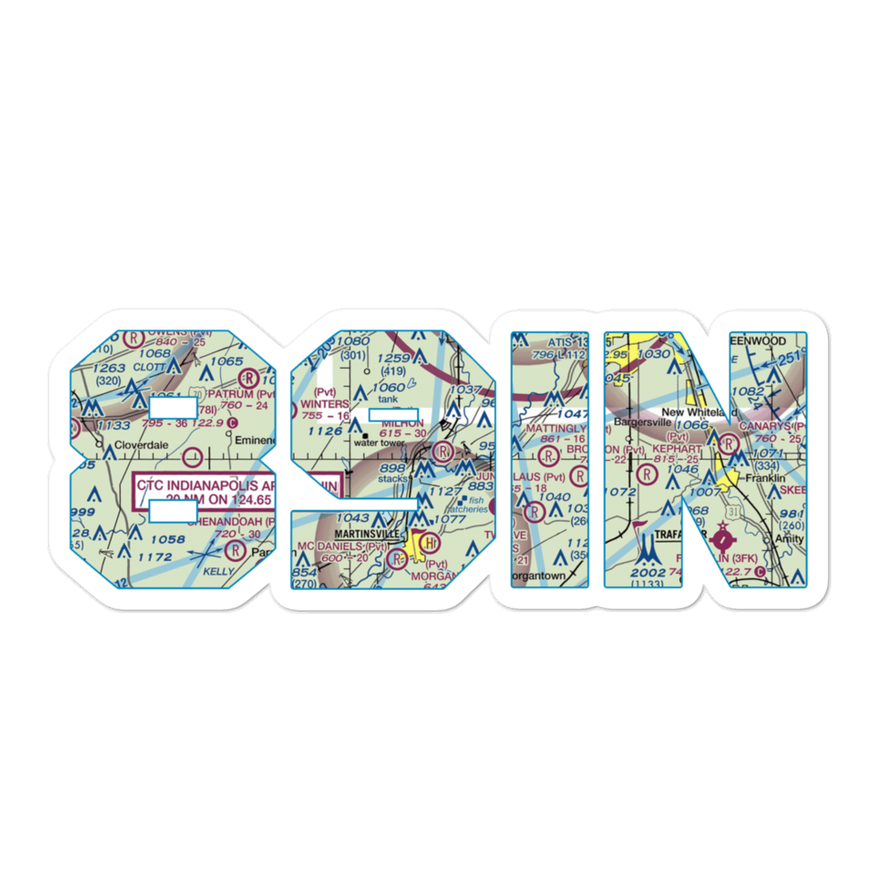 Milhon Airport (89IN) VFR Sectional Sticker 