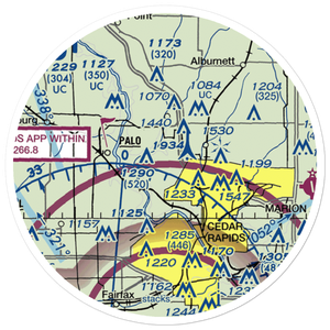 Chain Lakes Airpark (89IA) VFR Sectional Sticker (20 mile)