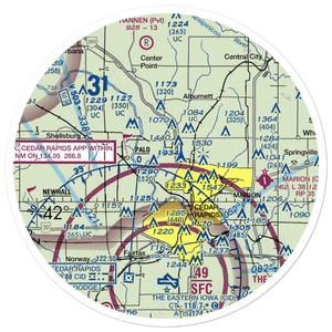 Chain Lakes Airpark (89IA) VFR Sectional Sticker (30 mile)