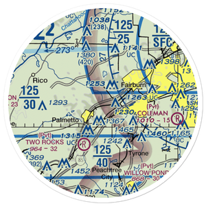 South Fulton Airport (89GE) VFR Sectional Sticker (20 mile)