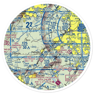 South Fulton Airport (89GE) VFR Sectional Sticker (30 mile)
