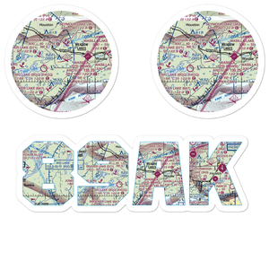 Lincoln Village Airpark (89AK) VFR Sectional Sticker Pack