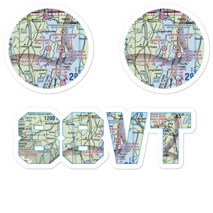 Hawk's Nest Airport (88VT) VFR Sectional Sticker Pack