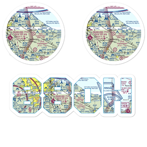 Chippewa Field (88OH) VFR Sectional Sticker Pack