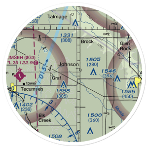 Ensor Field (88NE) VFR Sectional Sticker (20 mile)