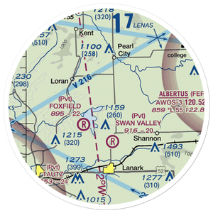 Block Airport (88LL) VFR Sectional Sticker (20 mile)