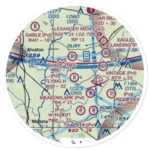 Beaver Creek Airport (88GA) VFR Sectional Sticker (20 mile)