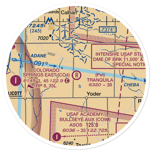 Tranquila Airport (88CO) VFR Sectional Sticker (20 mile)