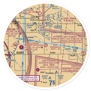 Tranquila Airport (88CO) VFR Sectional Sticker (30 mile)