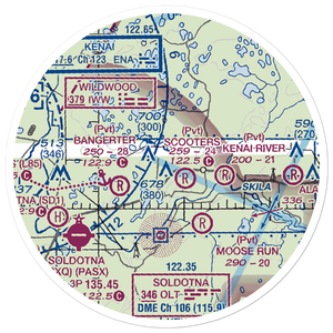 Dutch Landing Strip (88AK) VFR Sectional Sticker (20 mile)