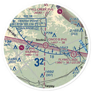 Cinco B Ranch Airport (87XS) VFR Sectional Sticker (20 mile)