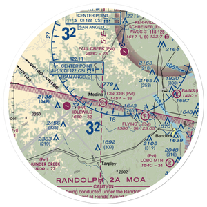 Cinco B Ranch Airport (87XS) VFR Sectional Sticker (30 mile)