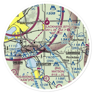 Quale Airport (87WI) VFR Sectional Sticker (20 mile)